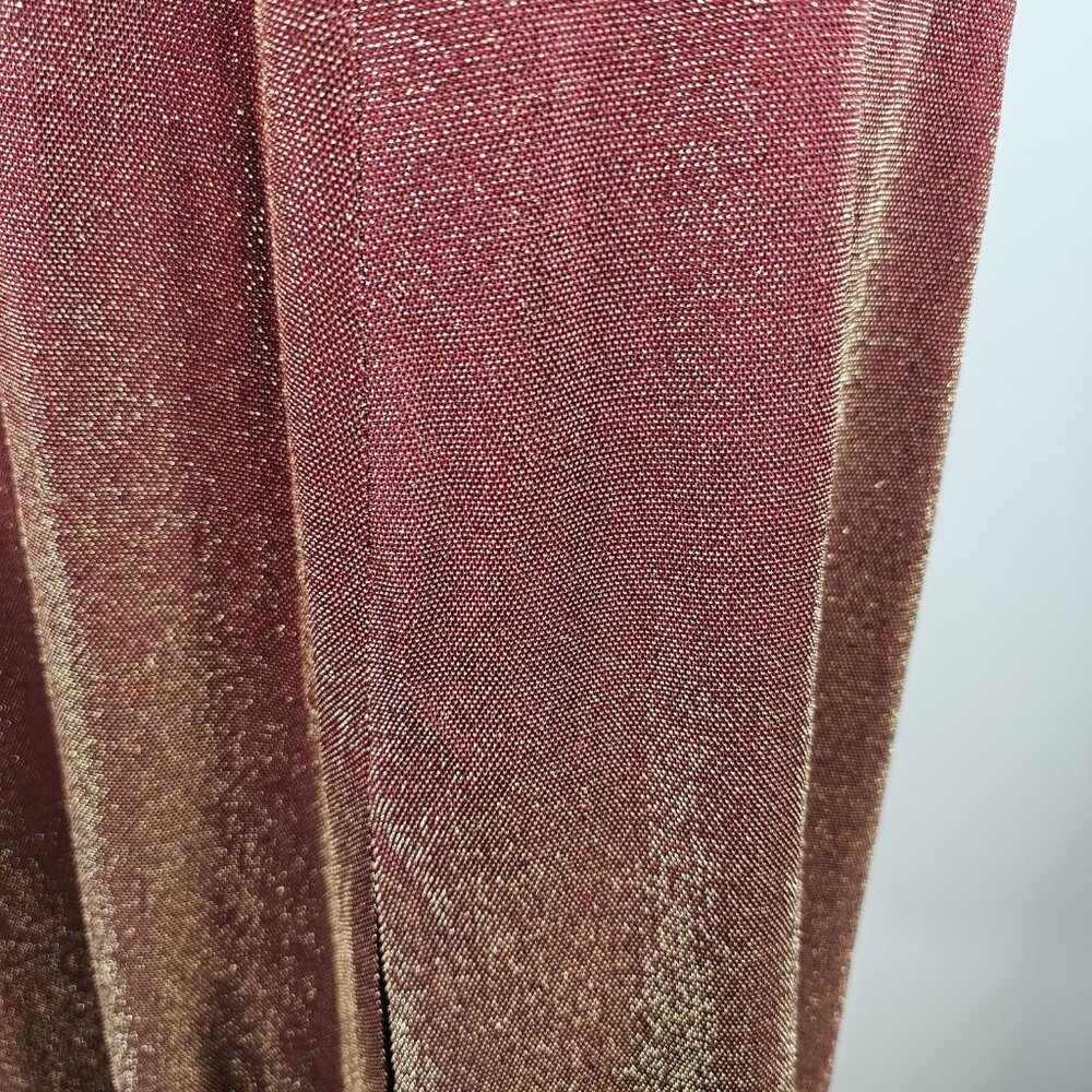 Moda International Copper Metallic Midi Dress Size 4 90s Slip Dress - Picture 11 of 12